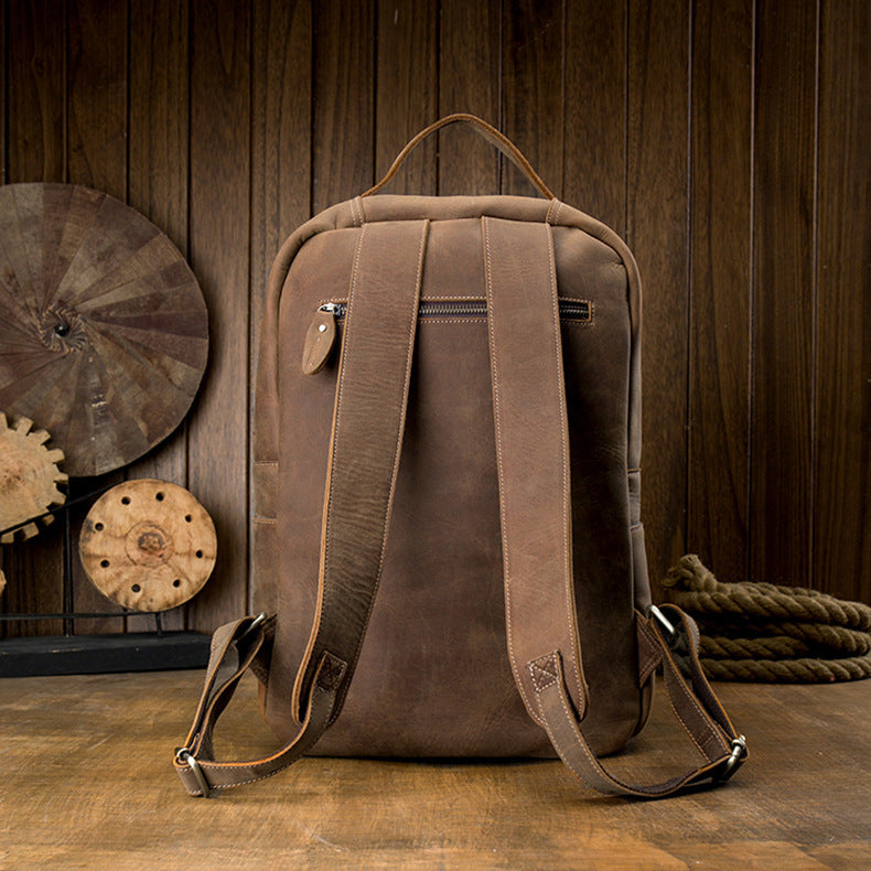 Vintage Leather Backpack - Effortless Style Meets Functionality