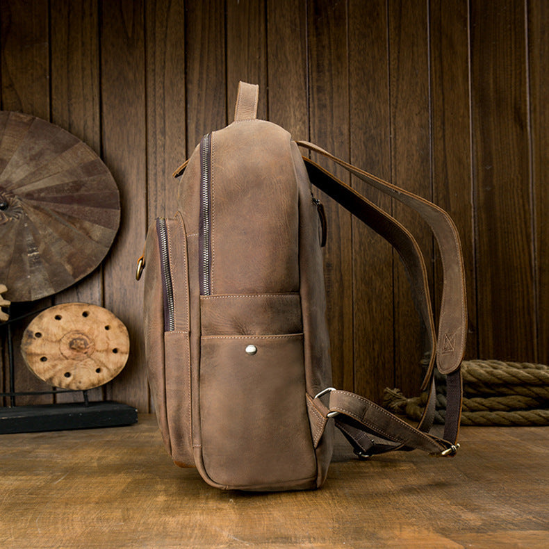 Vintage Leather Backpack - Effortless Style Meets Functionality