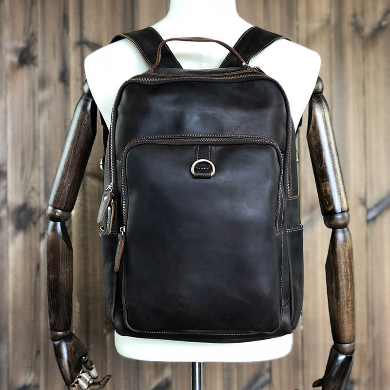 Vintage Leather Backpack - Effortless Style Meets Functionality