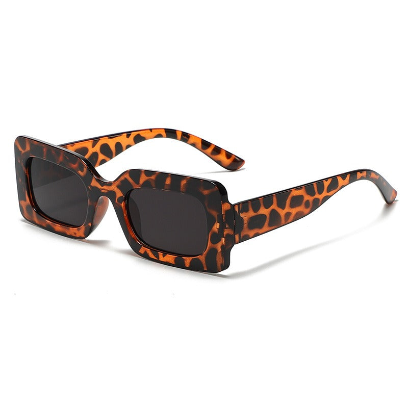 Vibrant Nomadic Retro Square Frame Sunglasses