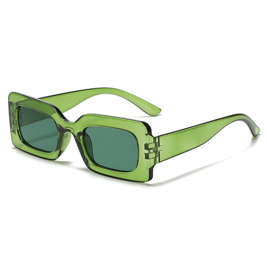 Vibrant Nomadic Retro Square Frame Sunglasses