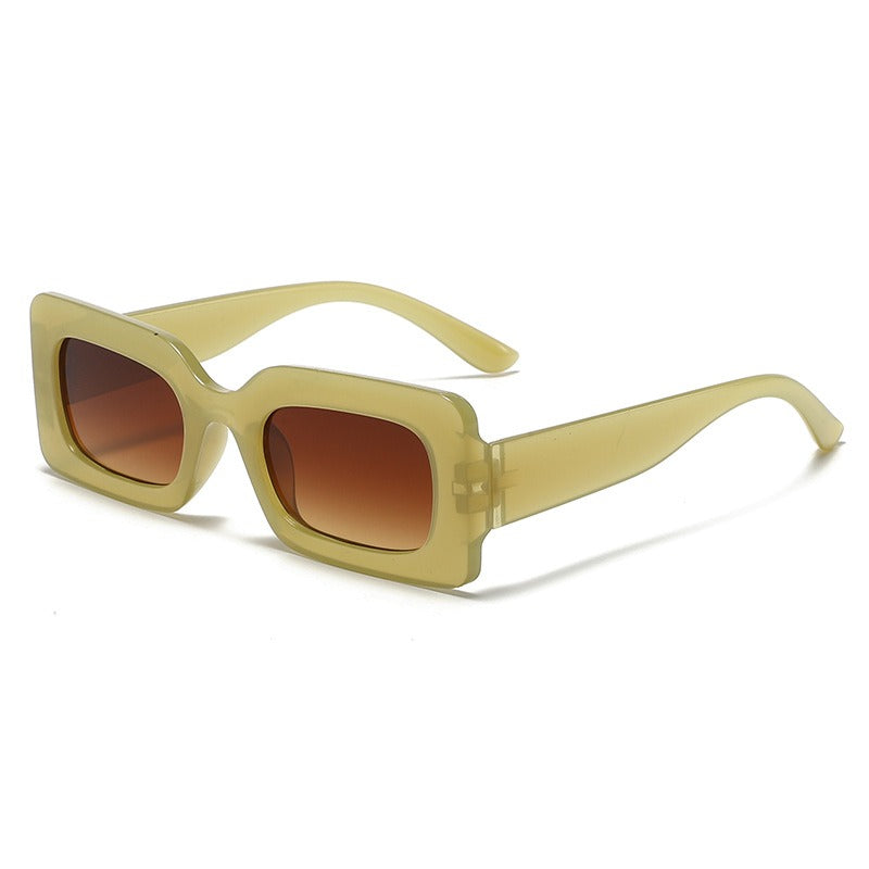 Vibrant Nomadic Retro Square Frame Sunglasses