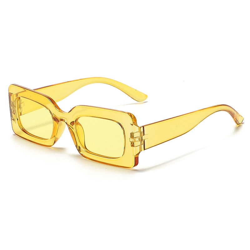 Vibrant Nomadic Retro Square Frame Sunglasses