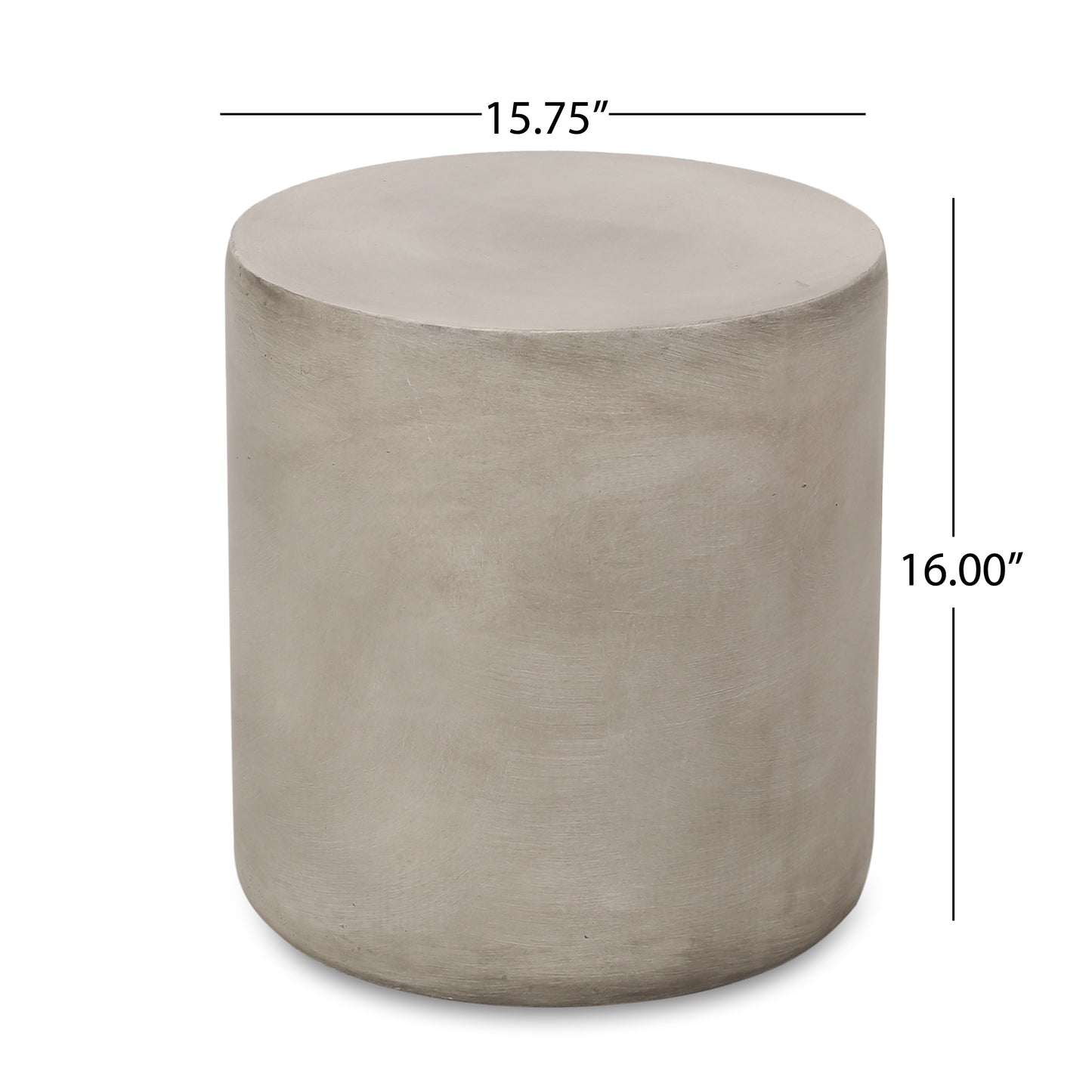 Light Concrete Side Table,Light Gray