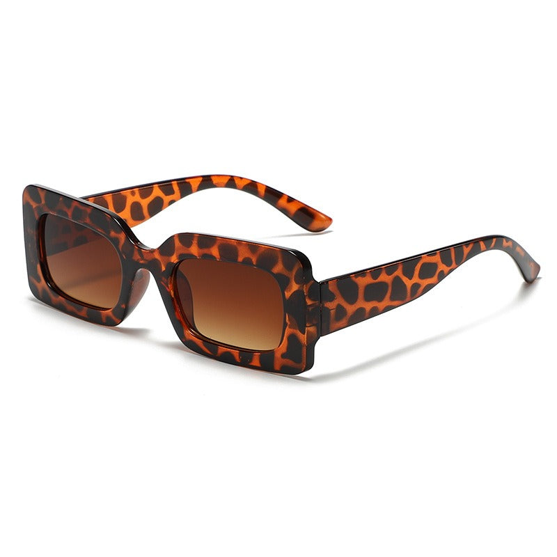 Vibrant Nomadic Retro Square Frame Sunglasses