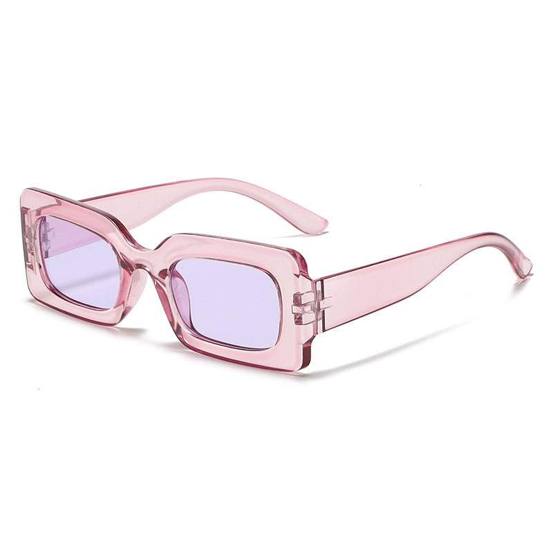 Vibrant Nomadic Retro Square Frame Sunglasses