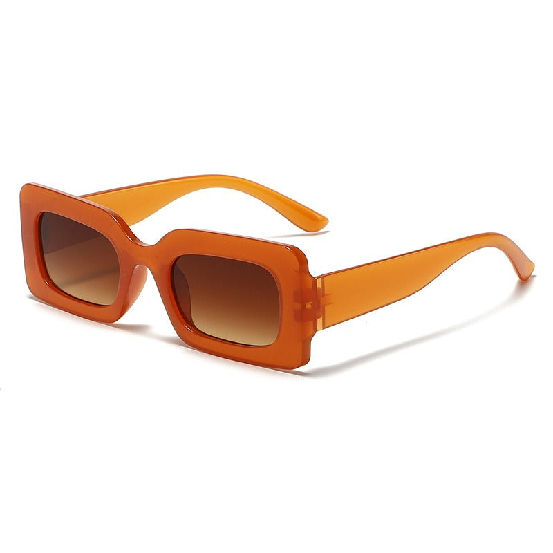 Vibrant Nomadic Retro Square Frame Sunglasses