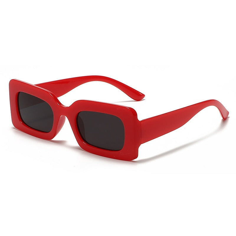 Vibrant Nomadic Retro Square Frame Sunglasses